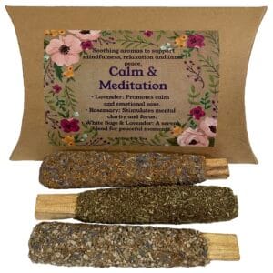 Calm & Meditation Palo Santo Dip Stick Set – 3 Aroma’s